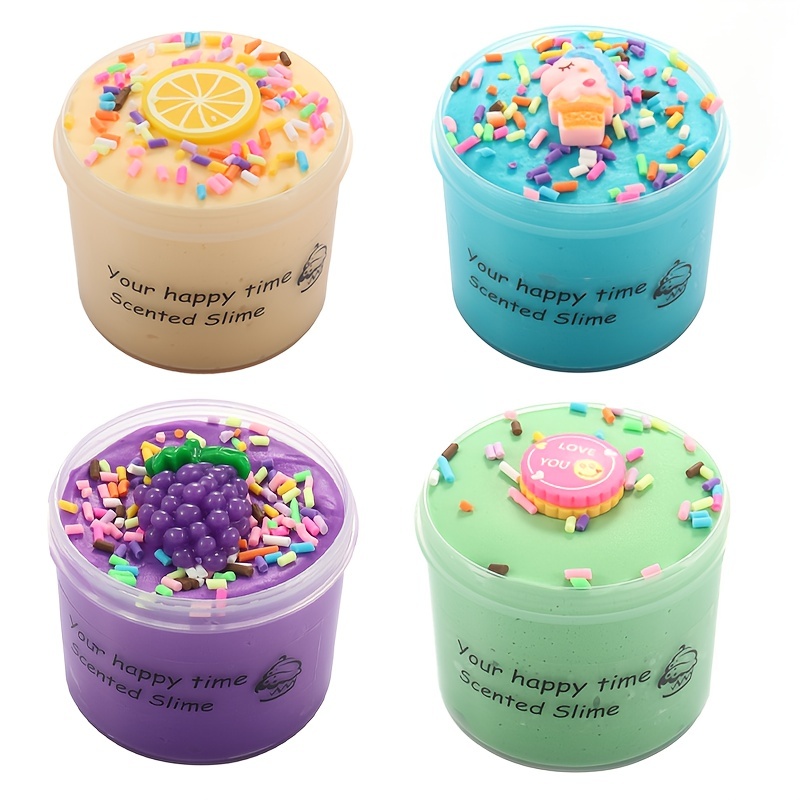 3PCS 100ml Slime Container Organizer Box For Light Clay Foam Slime Fluffy