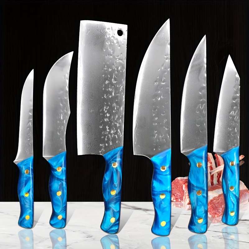 Cuchillo japonés pequeño para carne, cuchillos de cocina portátiles para  carne, fruta, acero al carbono, cuchillo para deshuesar, cuchillo para