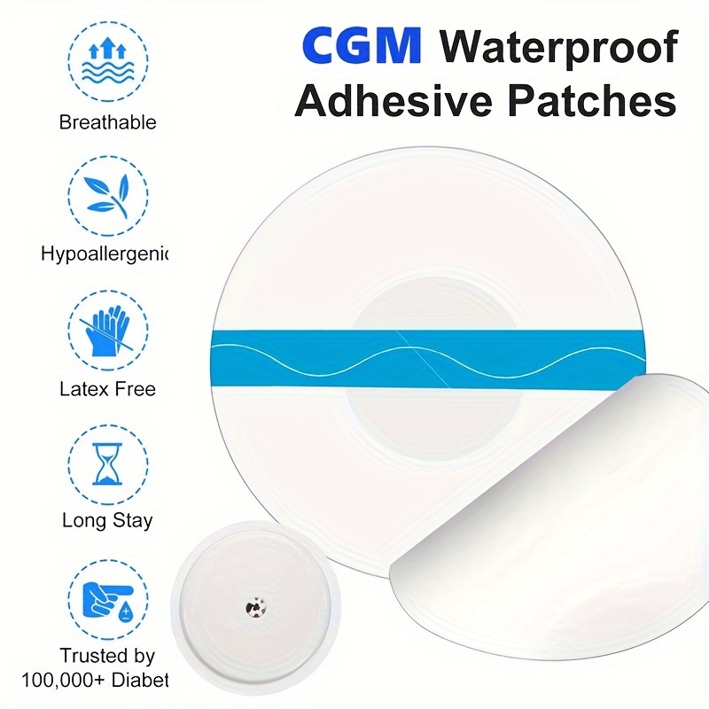 60 Pieces Shower Waterproof Adhesive Patches for G6 Overpatch Sensor  Transparent Sweatproof CGM Stickers Continuous Glucose Monitor Protective  Cover