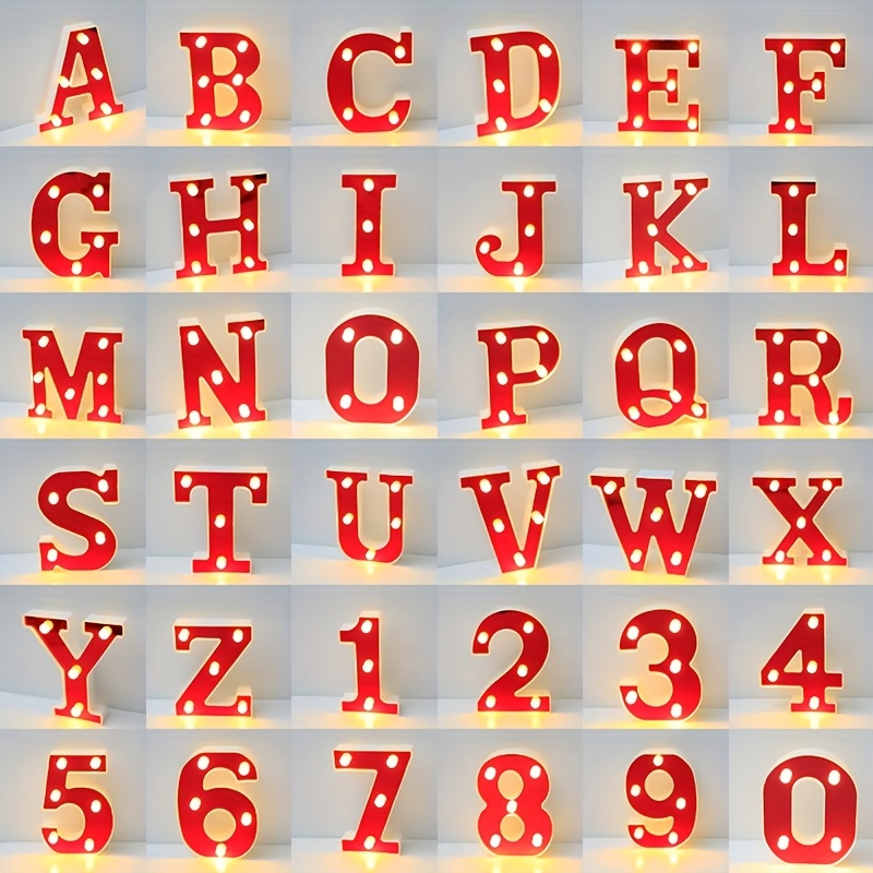 Light Alphabet Decoration, Letters Decoration Light