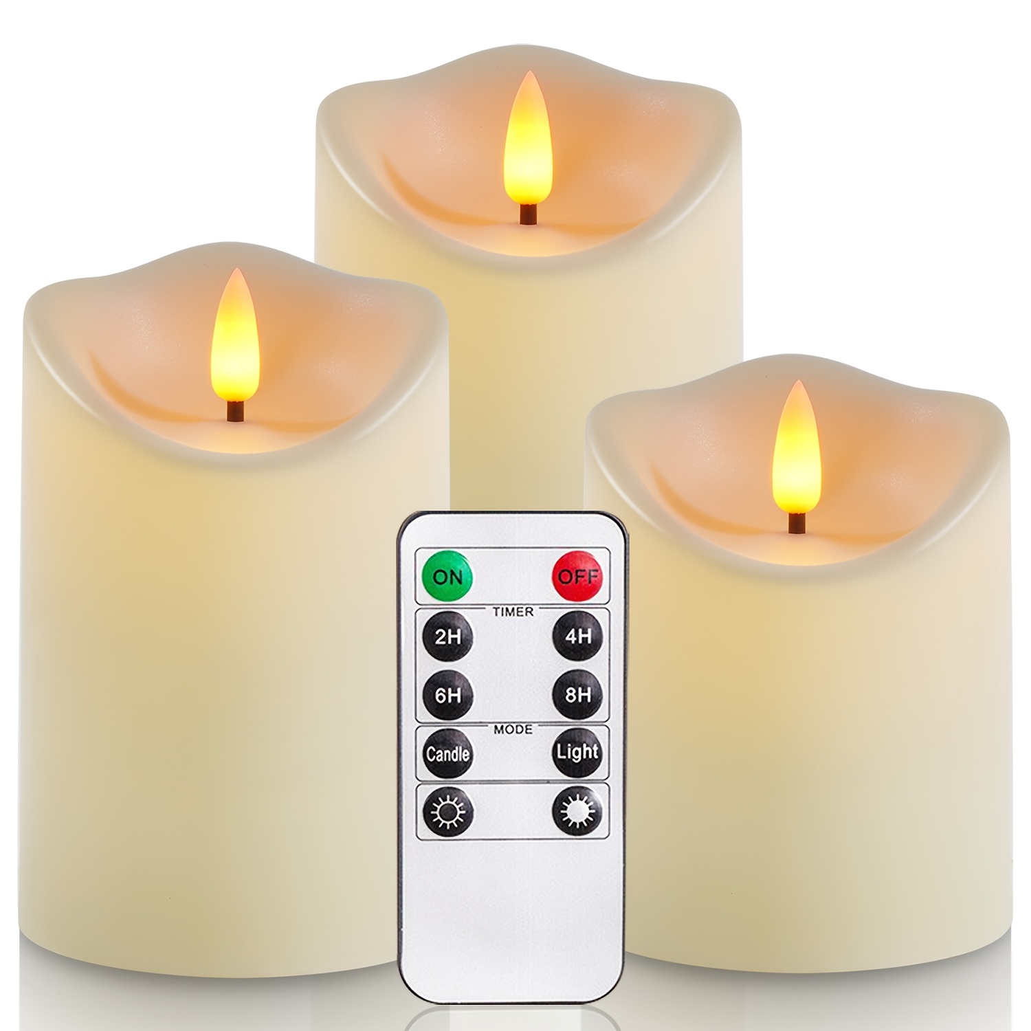 4 Bougies à LED sans flammes - souffler pour allumer