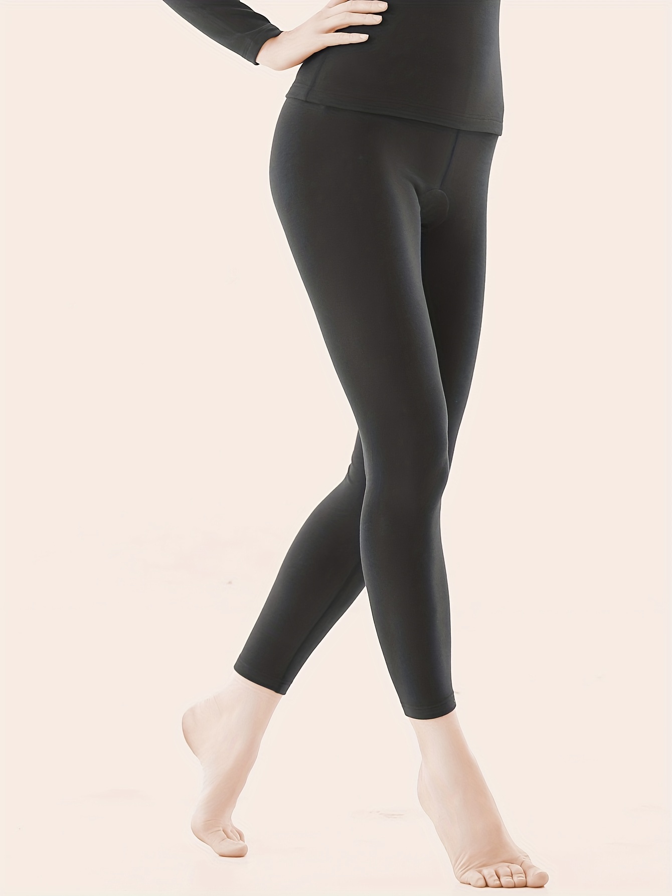 Solid Thermal Pants Soft Comfy Slim Elastic Tights Winter - Temu