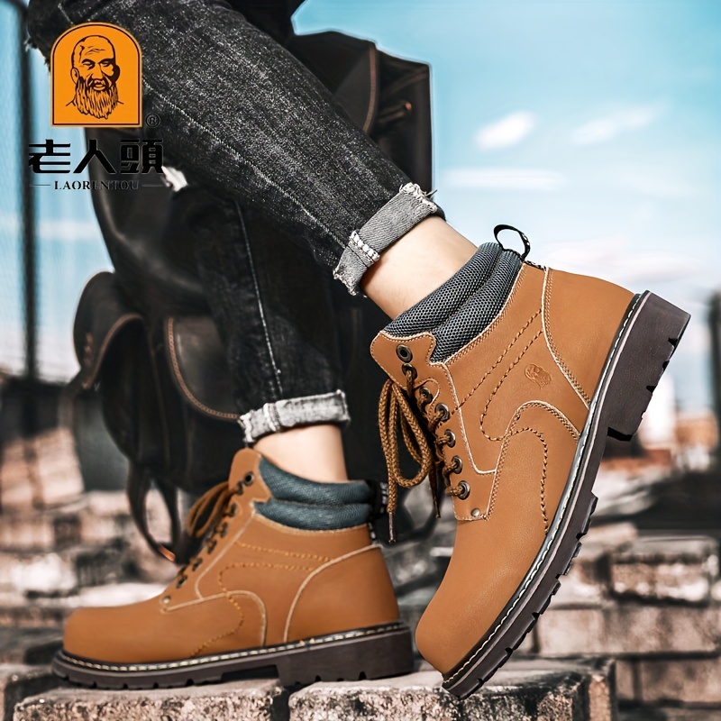 Botas Botines De Moda Para Hombre Zapato Trabajo Zapatilla Antideslizante  Casual