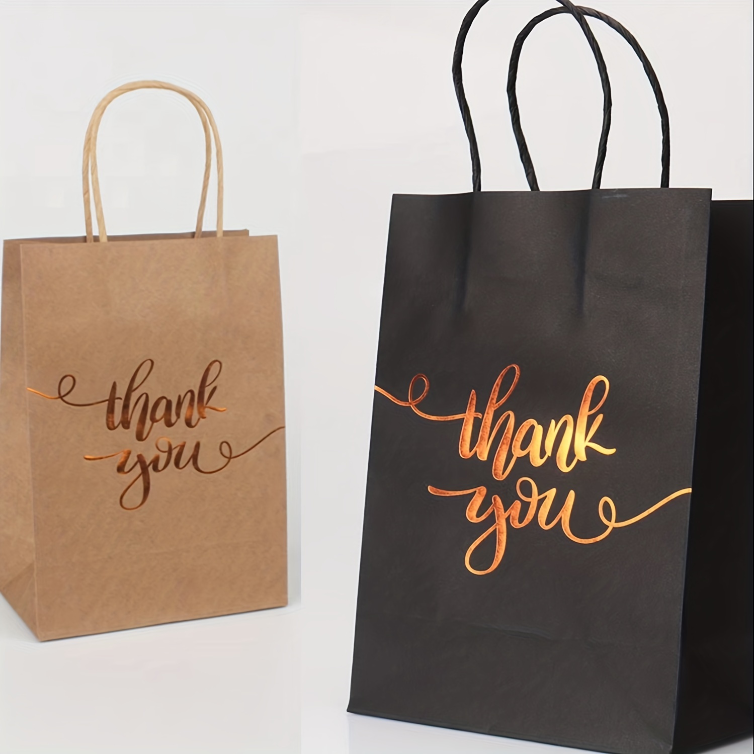  10 bolsas de regalo de papel kraft, bolsas de embalaje  elegantes con asas, bolsas de compras, bolsas de manualidades, bolsas al  por menor para bodas, cumpleaños, compras, aniversarios, fiestas : Salud