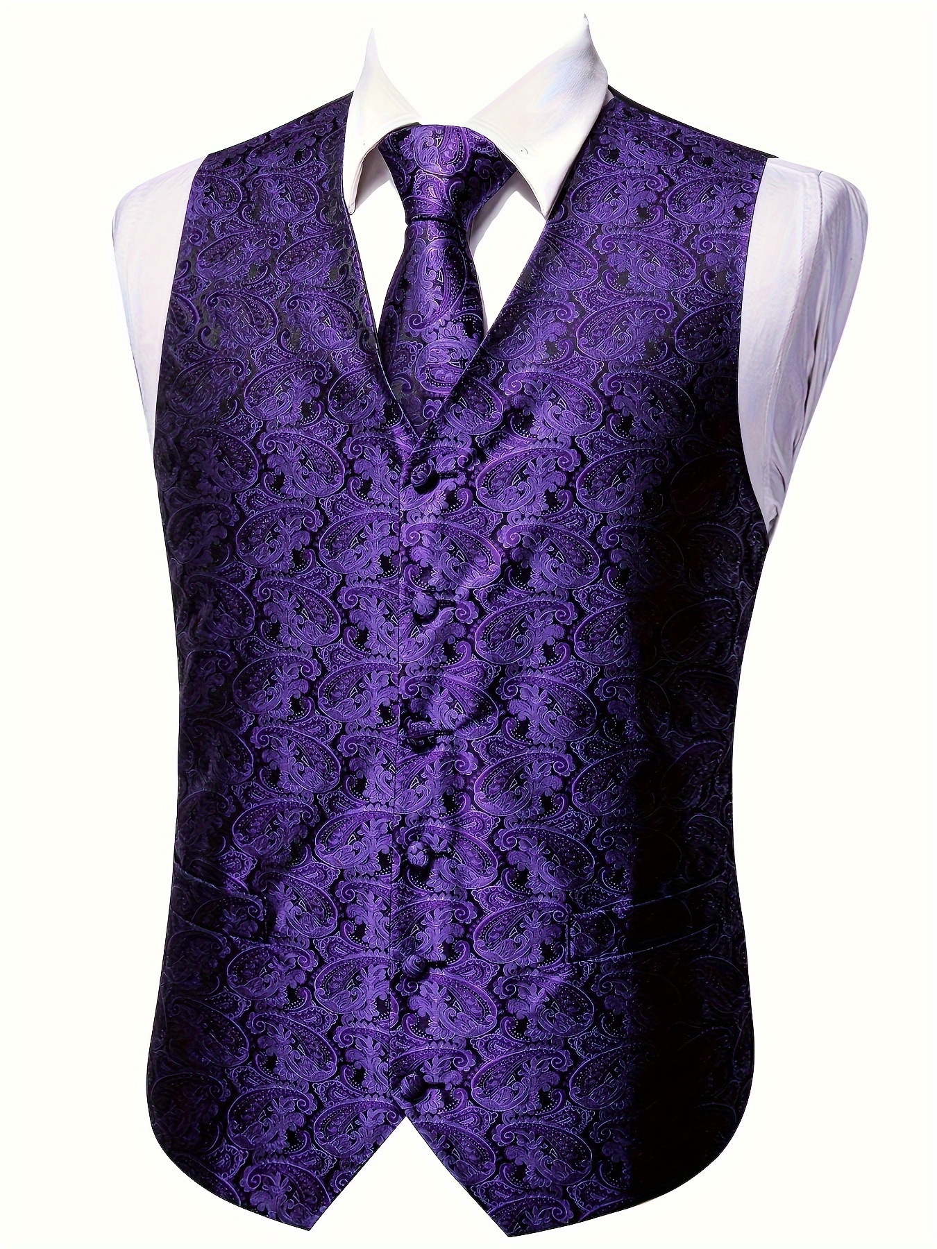 Purple waistcoat mens best sale