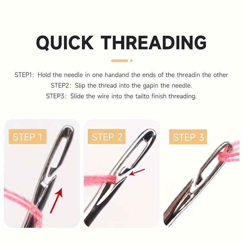 Self Threading Sewing Needles Embroidery Needles For Hand - Temu