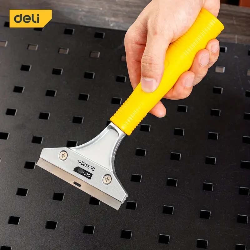 Deli Scraper Stainless Steel Tool Spealloy Paint Scraper Taping Knife Putty  Knife Paint Scraper Hammer Head Soft Grip Handle For Glass Clean Paint And  Old Label Decal Sticker Remover Stove Top Scraper
