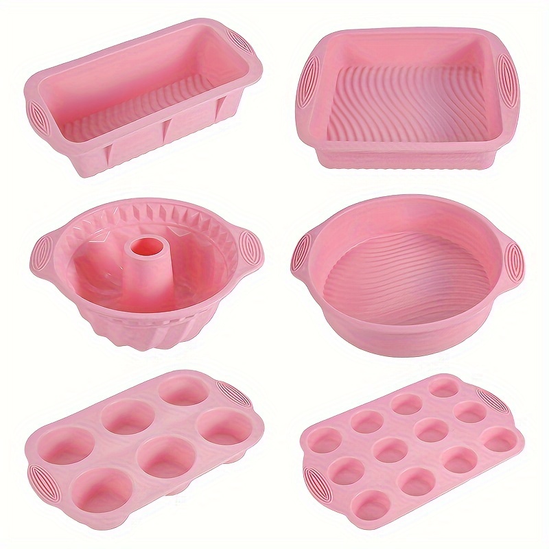 Baking Molds Set, Including Silicone Bundt Mold, Cake Pan, Muffin Pans And  Loaf Pan, Food Grade Silicone, Heat Resistant, Baking Tools, Kitchen Gadgets,  Kitchen Accessories - Temu