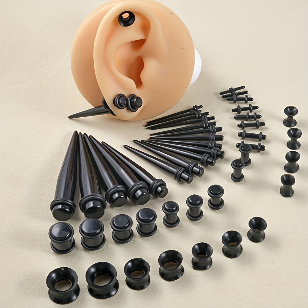 Tapered Insertion Pin Gauges Stretching Tapers Stainless Steel Flesh Tunnel  Gauge Piercing Ear Stretching Set 