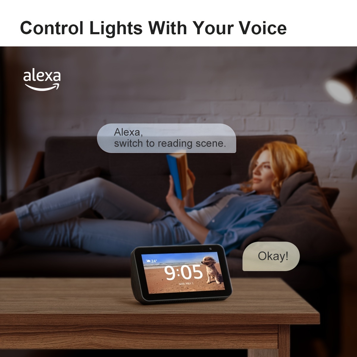 6 Pack IMOU B5 E26 110V Smart Bulb LED Light with Alexa & Google Home