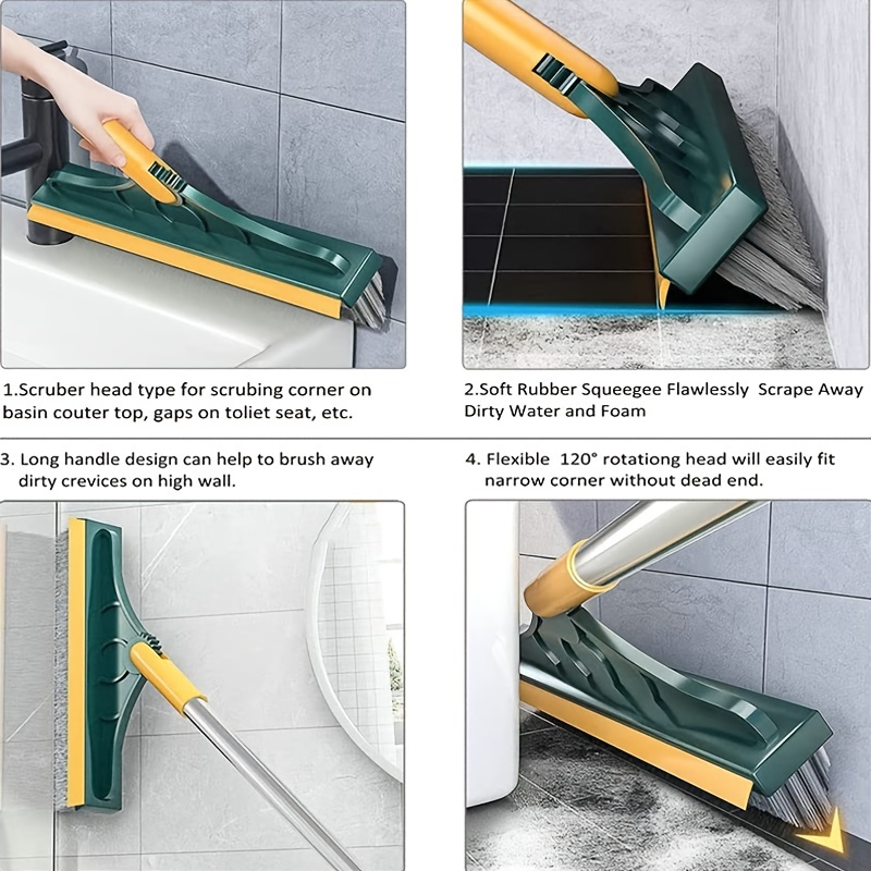 Home For Cleaning Scrub Brushes W/Long Handle Tile Floor Crevice