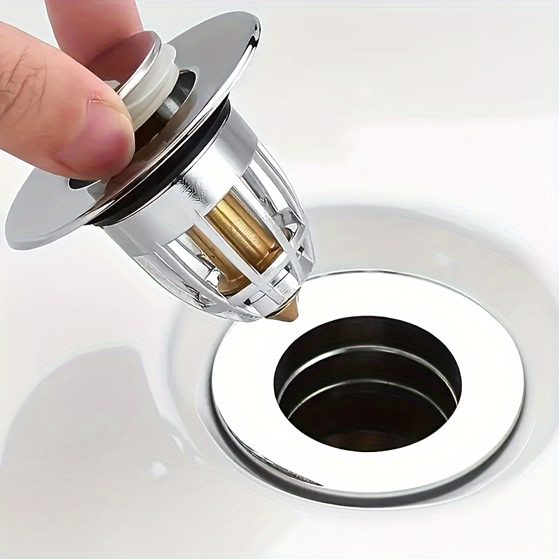 43mm Bathtub Drain Stopper Kitchen Sink Strainer Bathroom Shower Drain Sink  Drains Waste Pop-Up Plug