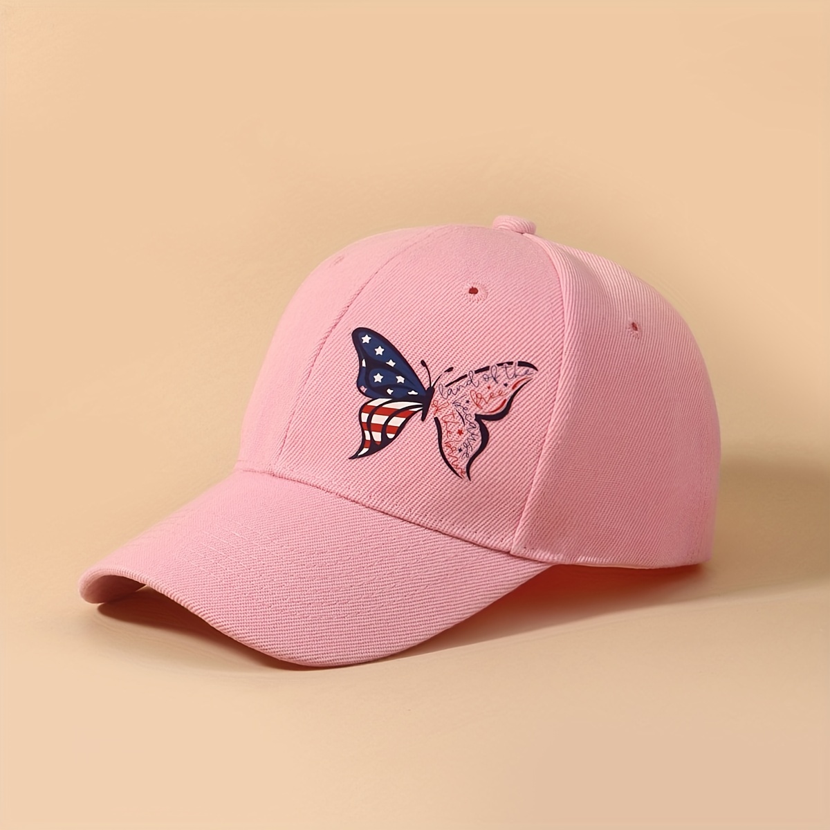 Flag Butterfly Baseball Cap Printed Dad Hat Independence Sun Hats