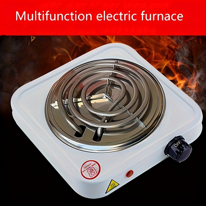 Silver,Black Small Hot Plate,Hot Plate Electric Stove, Portable 500W  Electric Mini Stove Hot Plate Multifunction Home Heater Portable Single  Burner