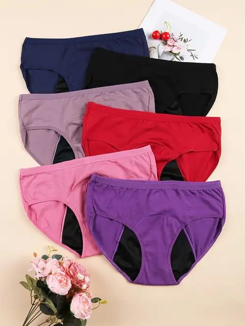 Plus Size Period Underwear Set Women's Plus Plain Leakproof - Temu Slovakia