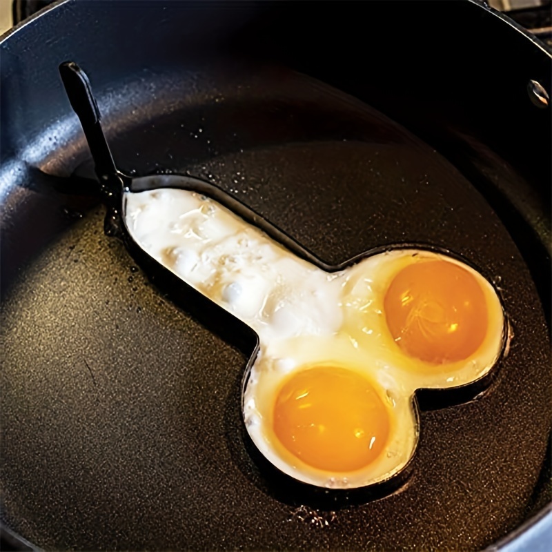 Funny Egg Fryer Home Kitchen Spoof Omelette Fun Mold Cooking Utensils  Holder Set