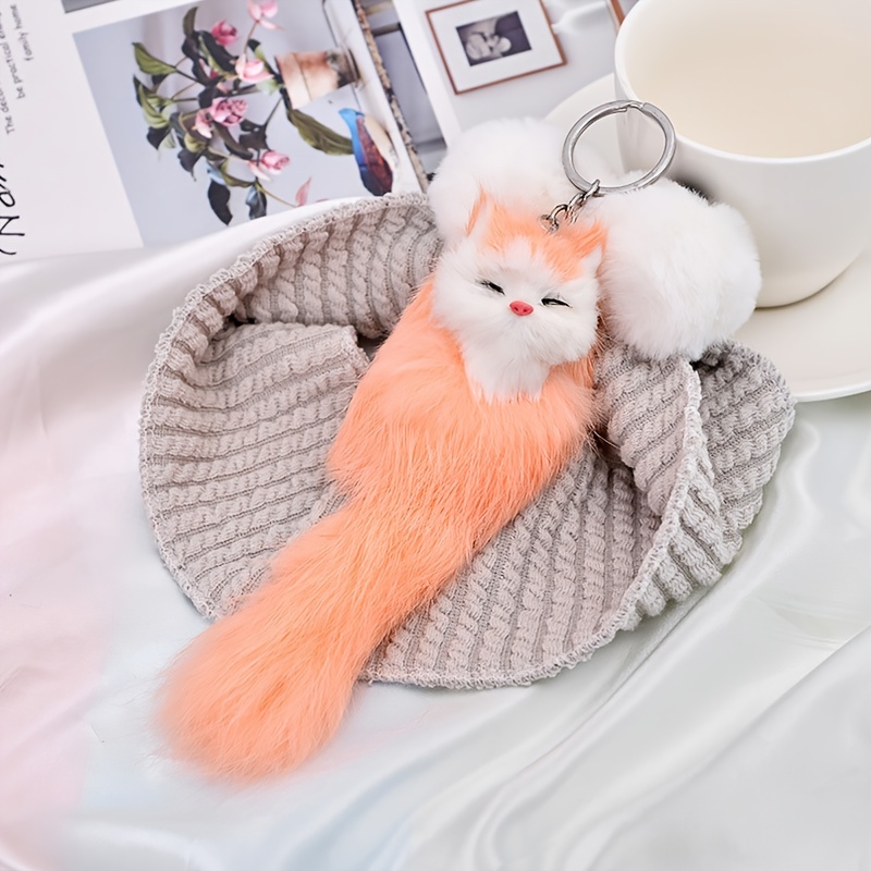 Plush Little Fox Keychain for Creative Gift Giving