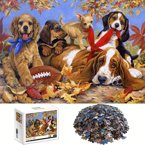 1000 Pieces Wooden Jigsaw Puzzles Funny Dogs Puzzles For Adults