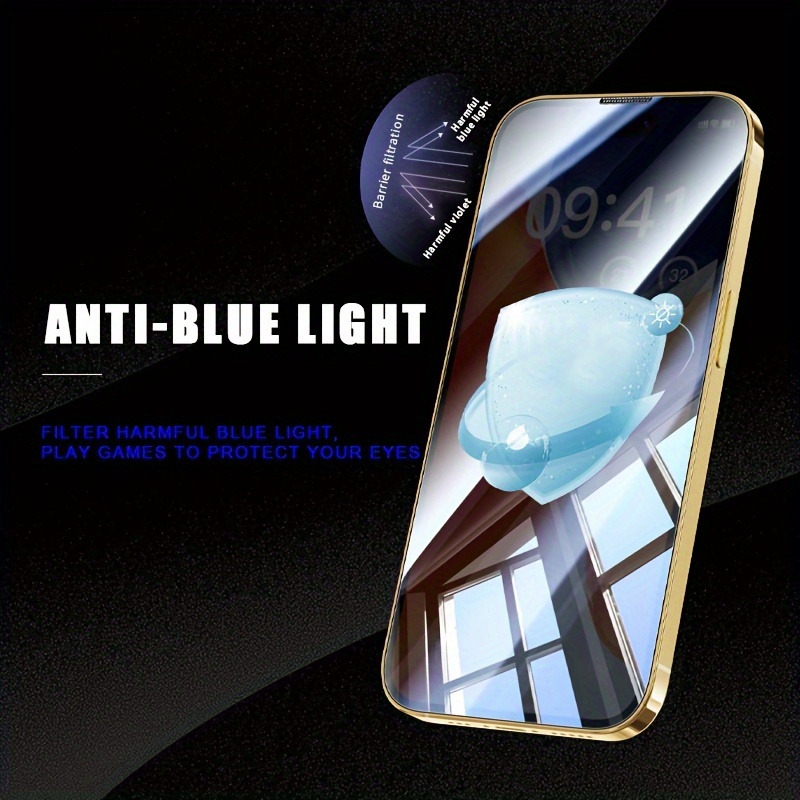 2pcs Anti Blue Light Hydrogel Film For IPhone 15/15 Pro/15 Plus/15 Pro  Max/X/XS/XR/XS MAX/11/11 Pro/11 Pro Max Full Cover Soft 12/12 Pro/12  Mini/12 Pr