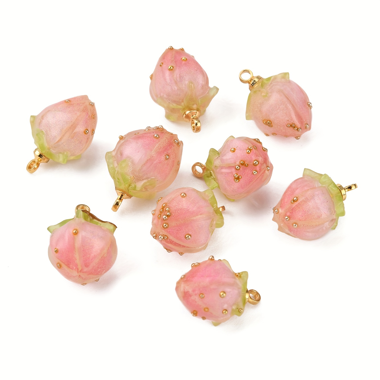 40PCS Fiori Secchi Naturali Rosa Fiori Secchi Reali per Resina Goffrata Con  Pinz