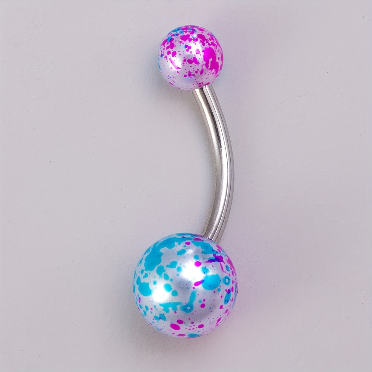1X Stainless Steel Navel Ring Silver Ball Sexy Belly Button Ring Body  Jewelry