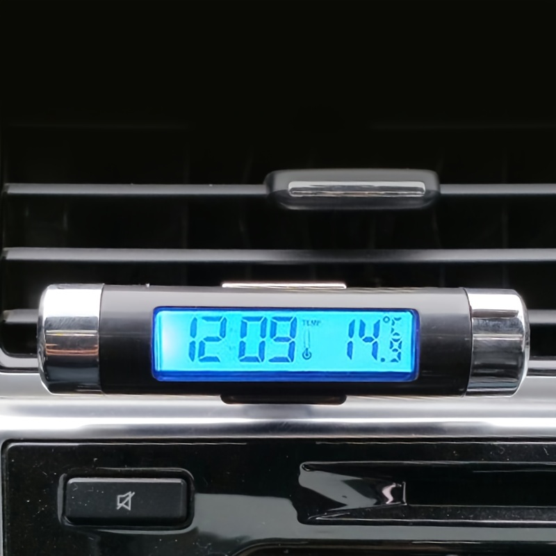 Car Digital Clock Temperature Display Electronic Clock Auto - Temu