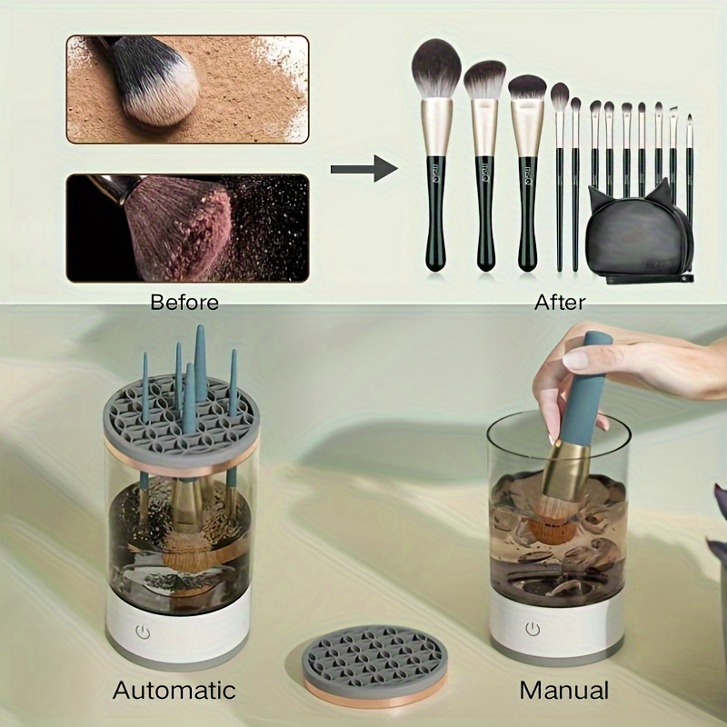 Limpiador Automático Brochas Maquillaje: ¡limpia Seca - Temu Mexico