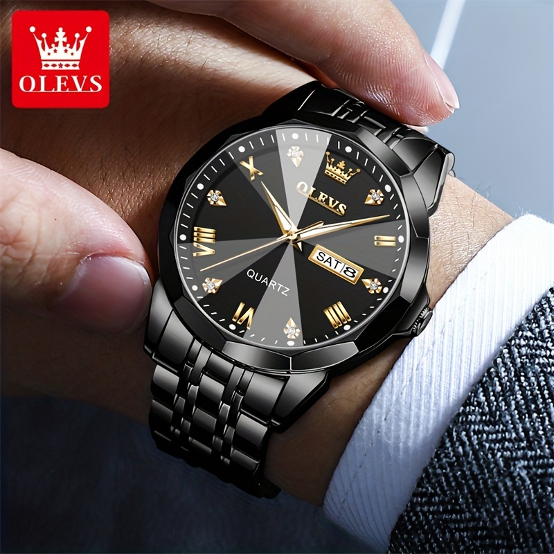 Fashion Men's Sports Watch Luxury Waterproof Stainless Steel Quartz Watch  Men's Business Luminous Watch - Temu Canada