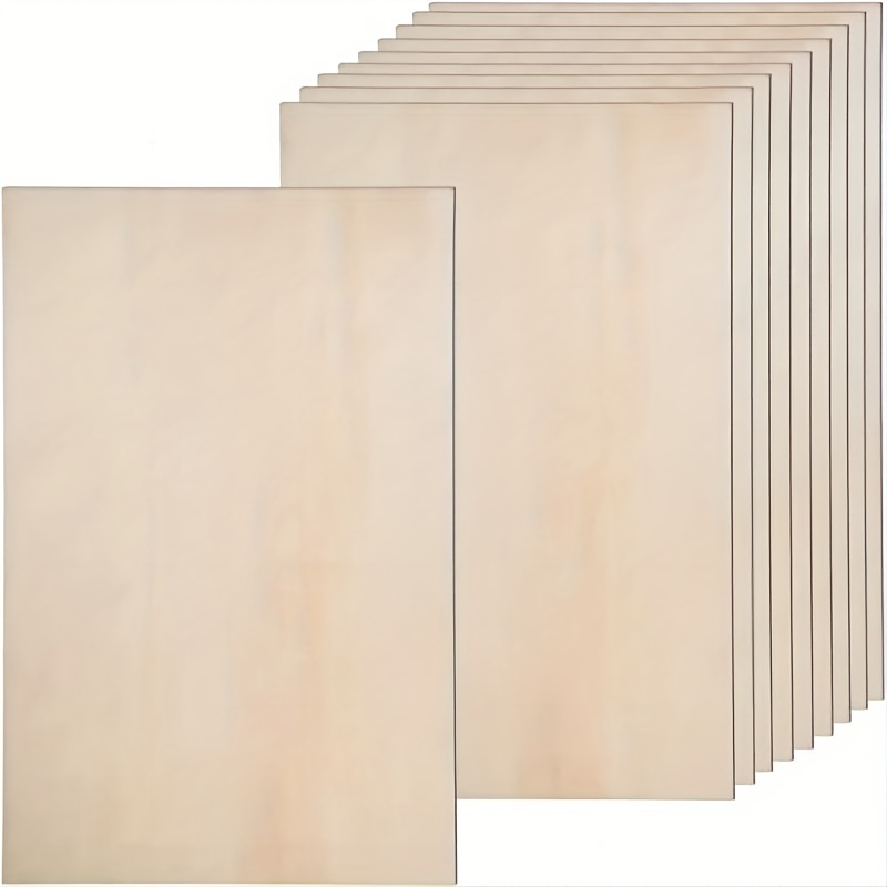 10 Pieces Thin Plywood Board, Unfinished Wood, Basswood Boards, Wood Sheets  Board for Miniature Aircraft, DIY Project Crafts, Sailboat Models  100x100x2mm 