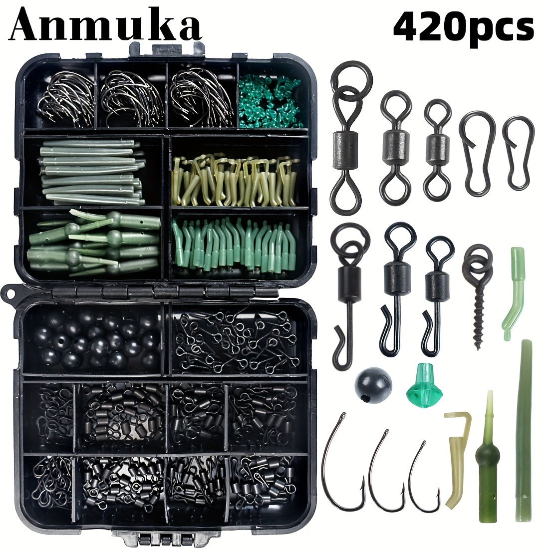 Complete Fishing Kit Tackle Box Pliers Hooks Swivels Perfect - Temu