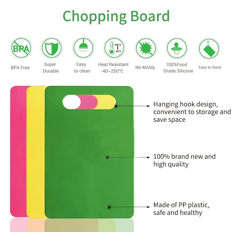 Chopping Board Set Ultra thin Plastic Cutting Board Kitchen - Temu