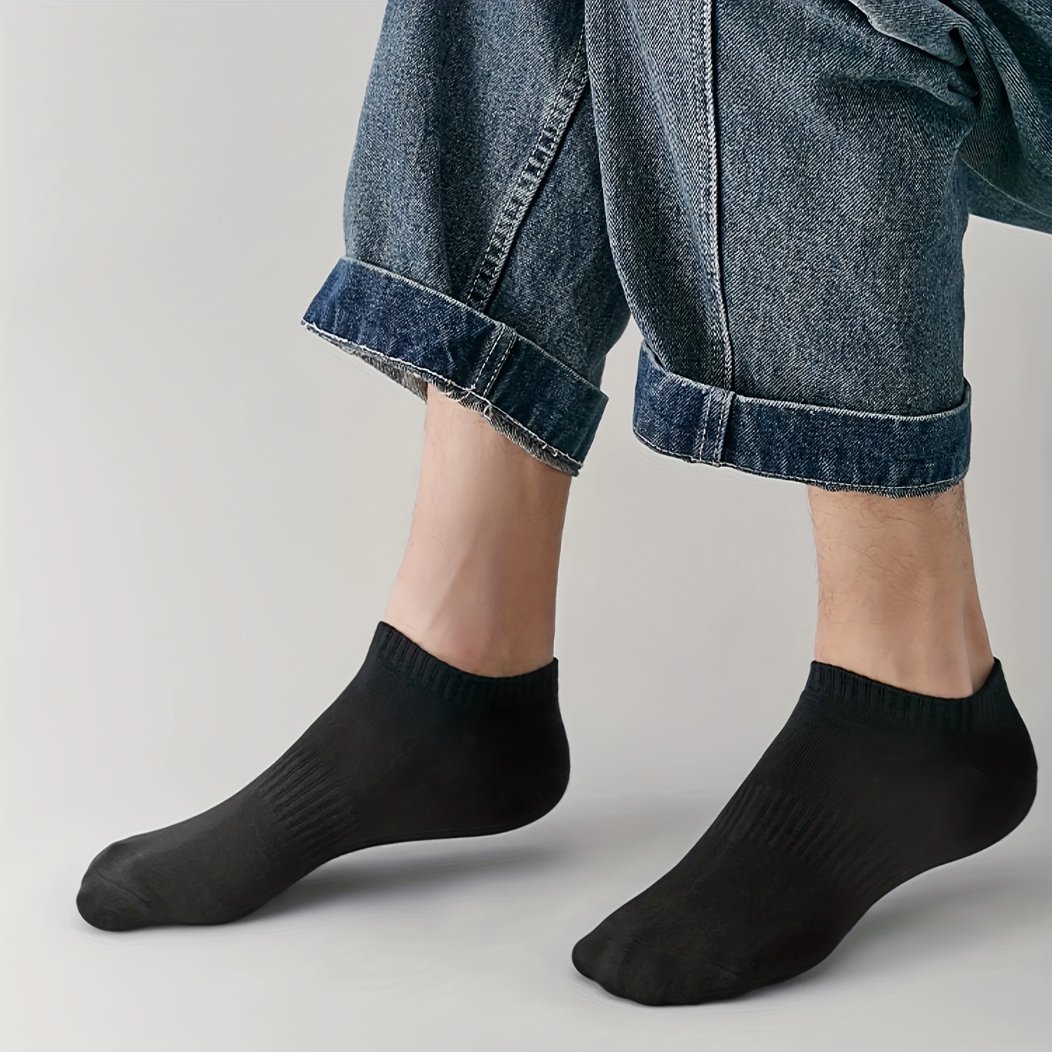 5pairs/lot Elastic Breathable Crew Socks Thin Silk Nylon Sock Men Fashion  Underw