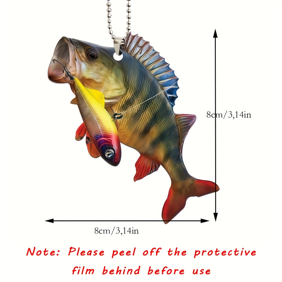 Creative Interesting Fisherman Fish Acrylic Car Hanging - Temu