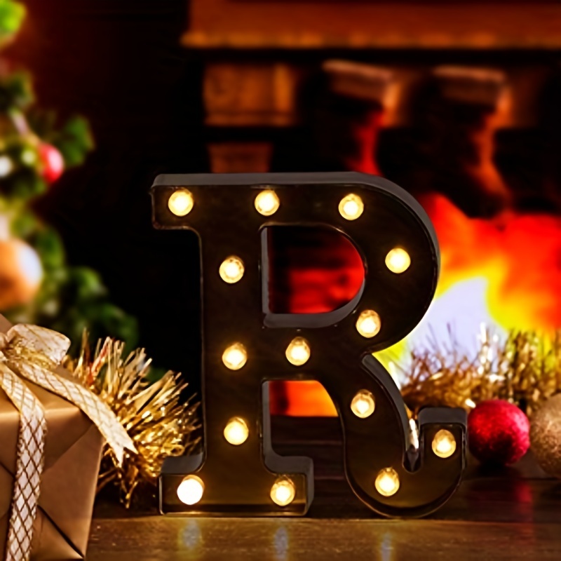  Letras decorativas con números con luces LED, letreros de  plástico blanco con números de marquesina, decoración de bodas, funciona  con pilas, para pared, boda, fiesta de cumpleaños, Navidad, decoración de  bares (