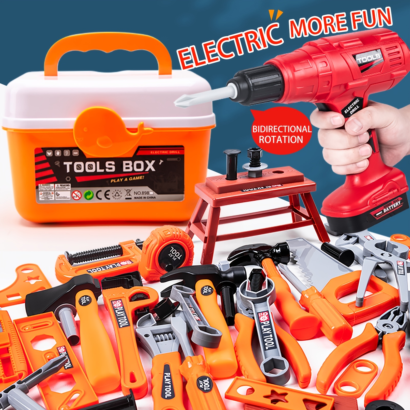 kids tool box set, kids plastic tool box