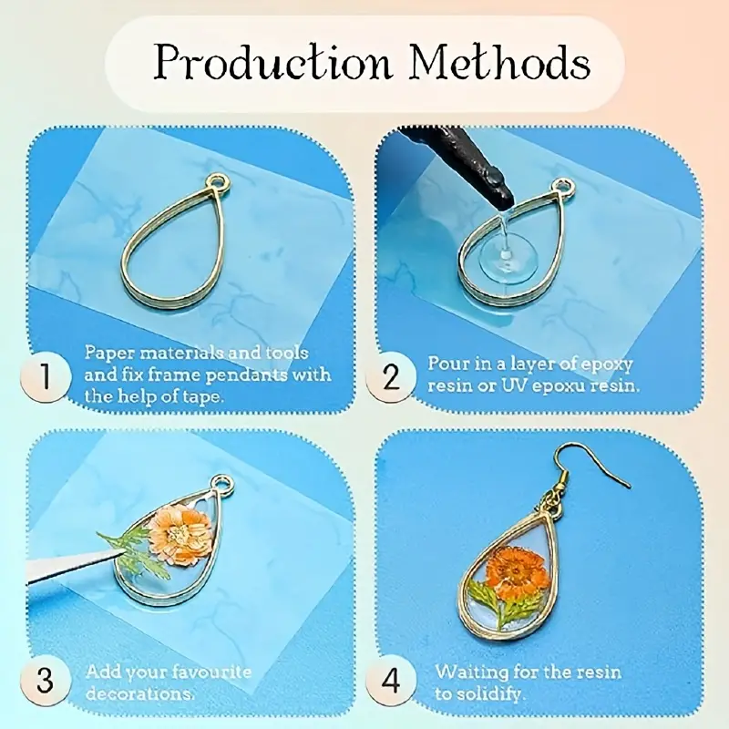 Open Bezels For Resin Jewelry Making Kit Hollow - Temu