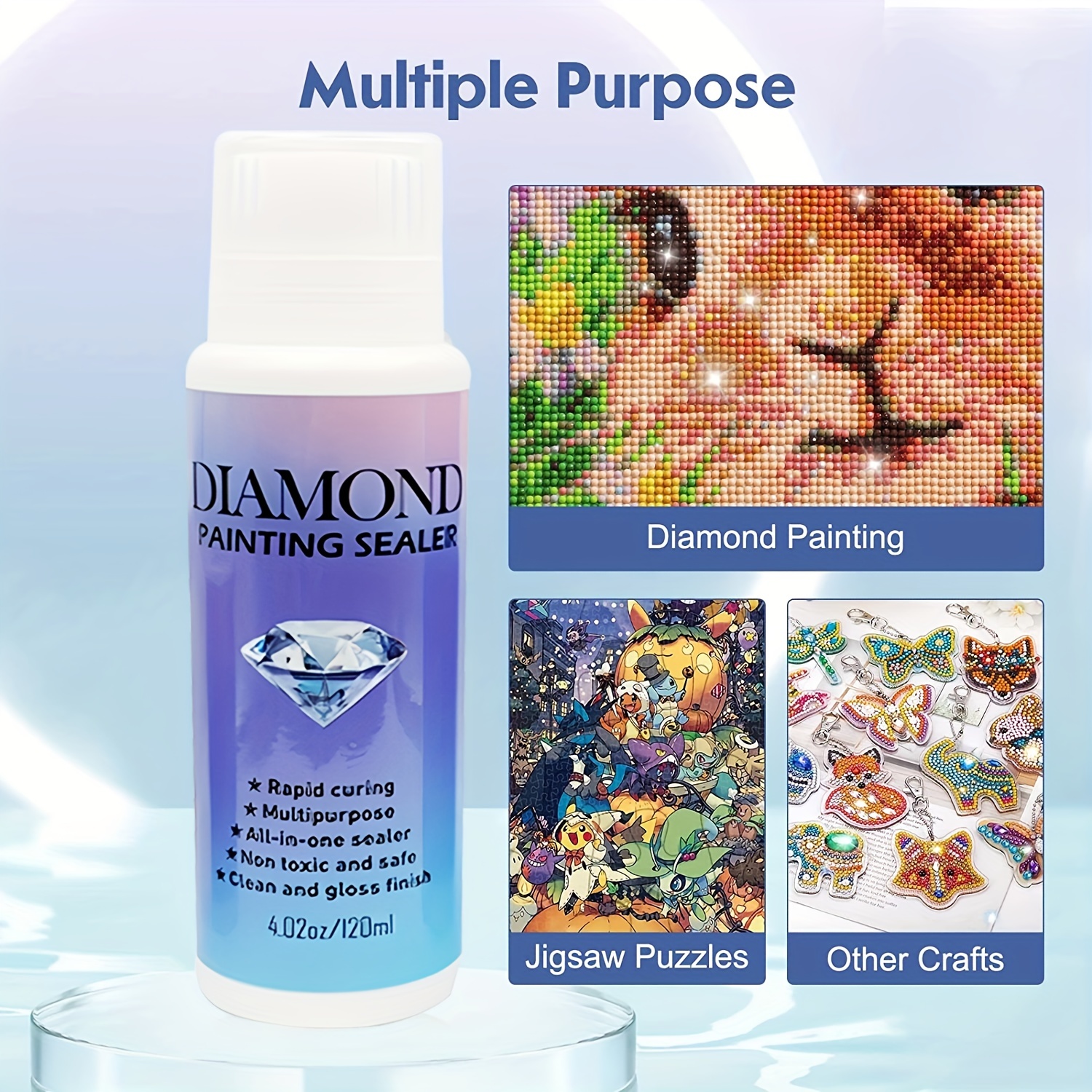 New Artificial Diamond Painting Sealant And Protector Sealant To Prevent  Diamond Loss And Enhance Shine, 120ml, Artificial Diamond Embroidery Tool