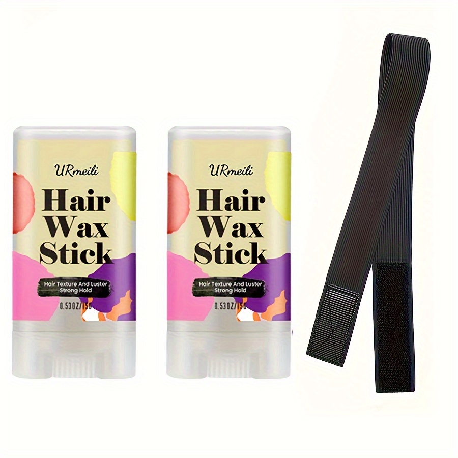 Wax Stick With Lace Melting Band, Elastic Bands For Wig Flyaway Wax Stick  For Hair Wig, Lace Band For Melting Lace Wigs Edges, Sleek Finish Styling  Wax Stick, Elastic Band For Lace