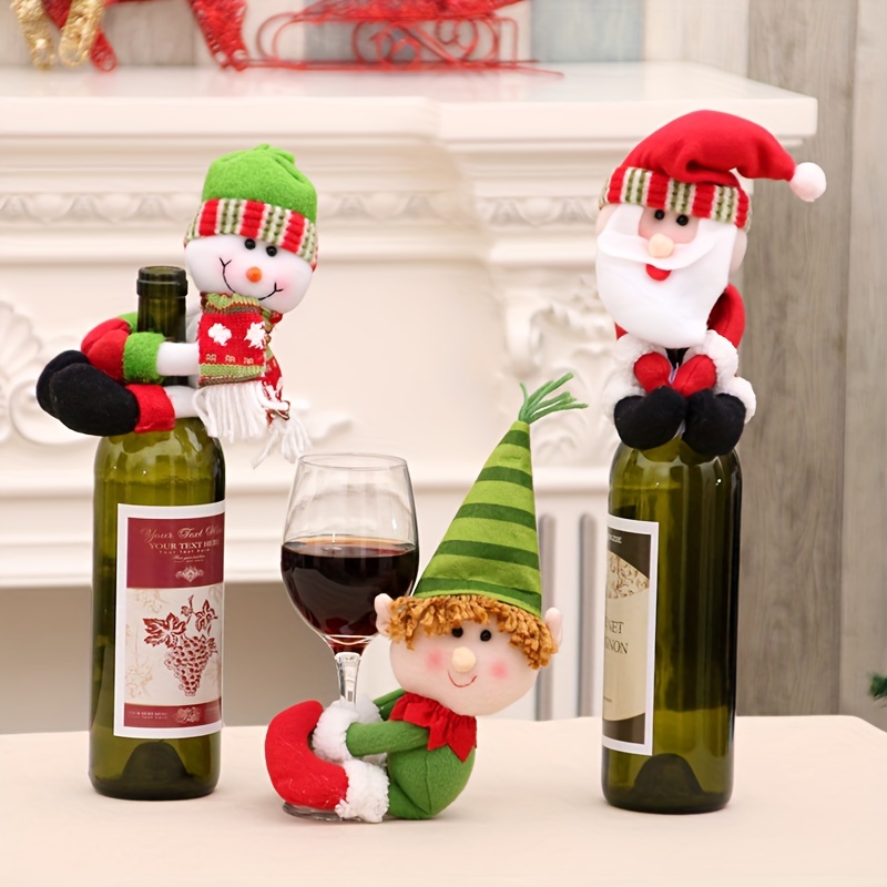 Christmas Home Decorations Christmas Doll Wine Bottle Holder Temu