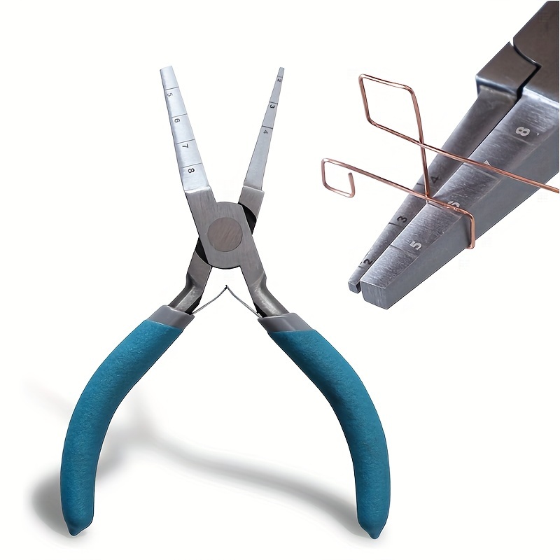 

1pc Square Jewelry Pliers Alloy Pliers With Scales For Create Consistent Square Shapes -8mm Diameters, Jewelry Making, Wire Pieces, Jump Rings