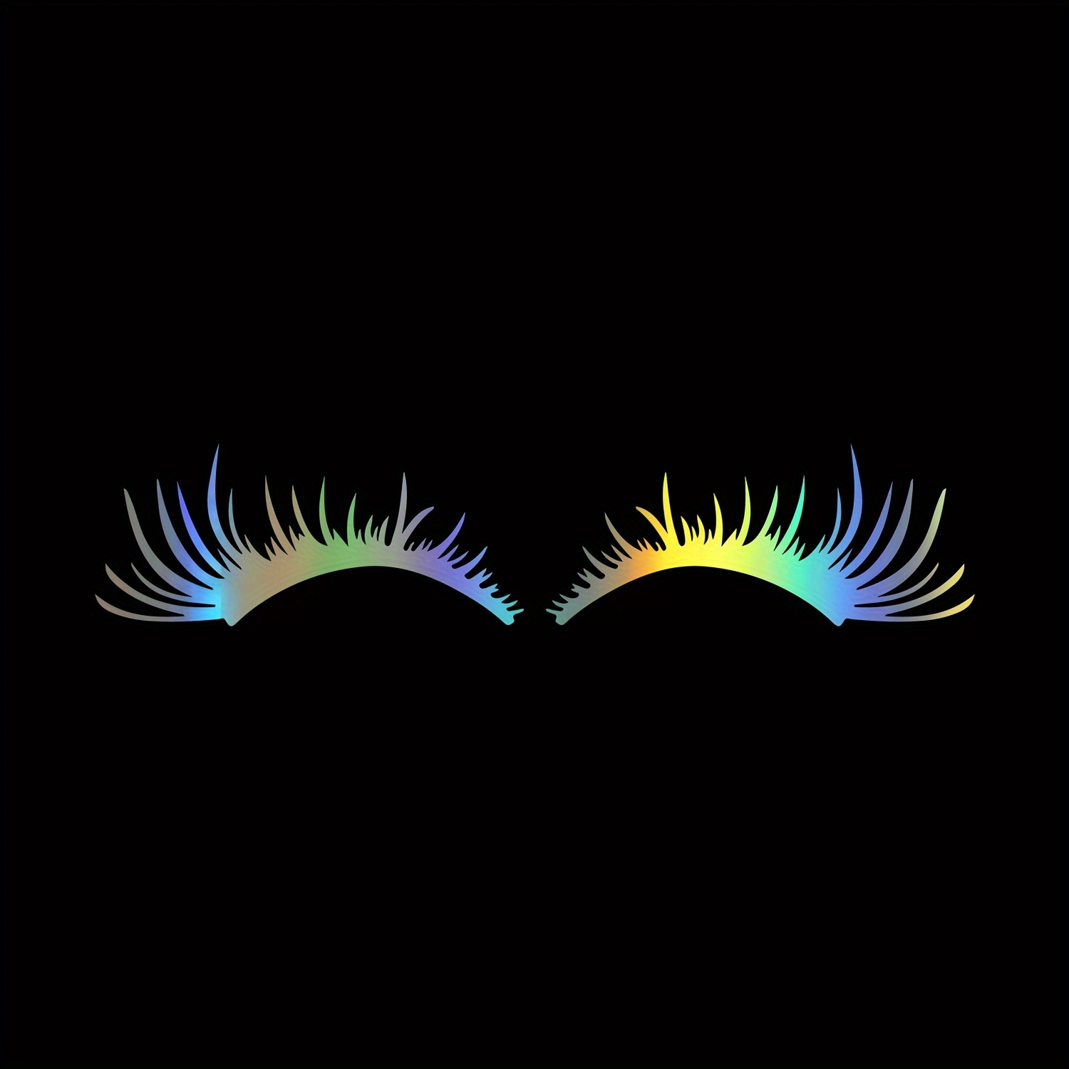 A Pair Of Simulated Eyelashes Car Headlight Car Stickers Suitable For Car Headlight Light Decoration Vinyl Waterproof Car Stickers, Wipersigns