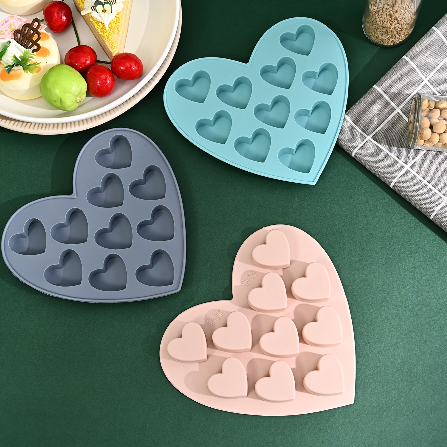 Silicone Baking Pan For Pastry 3d Mini Heart Cake Candle Chocoalte