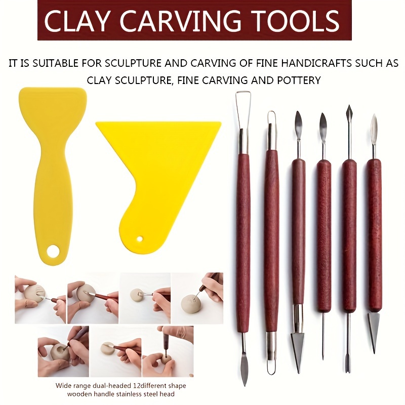 Pottery Clay Tools Sculpting Sculpt Smoothing Wax Carving - Temu