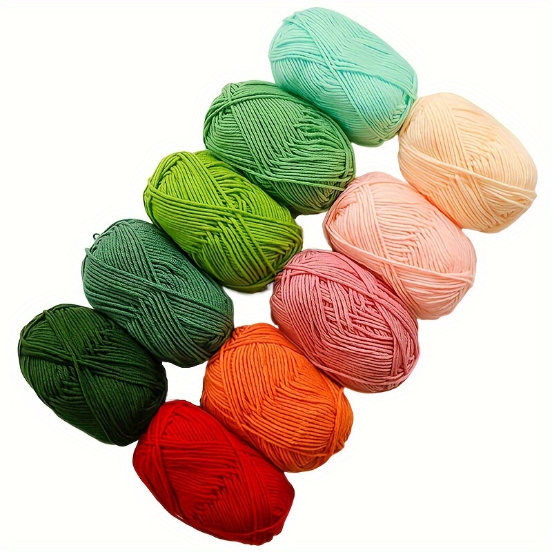 Pure 100% Cotton Crochet Yarn - 30 Colors - 50g Skeins - #4 Worsted Medium  Wt
