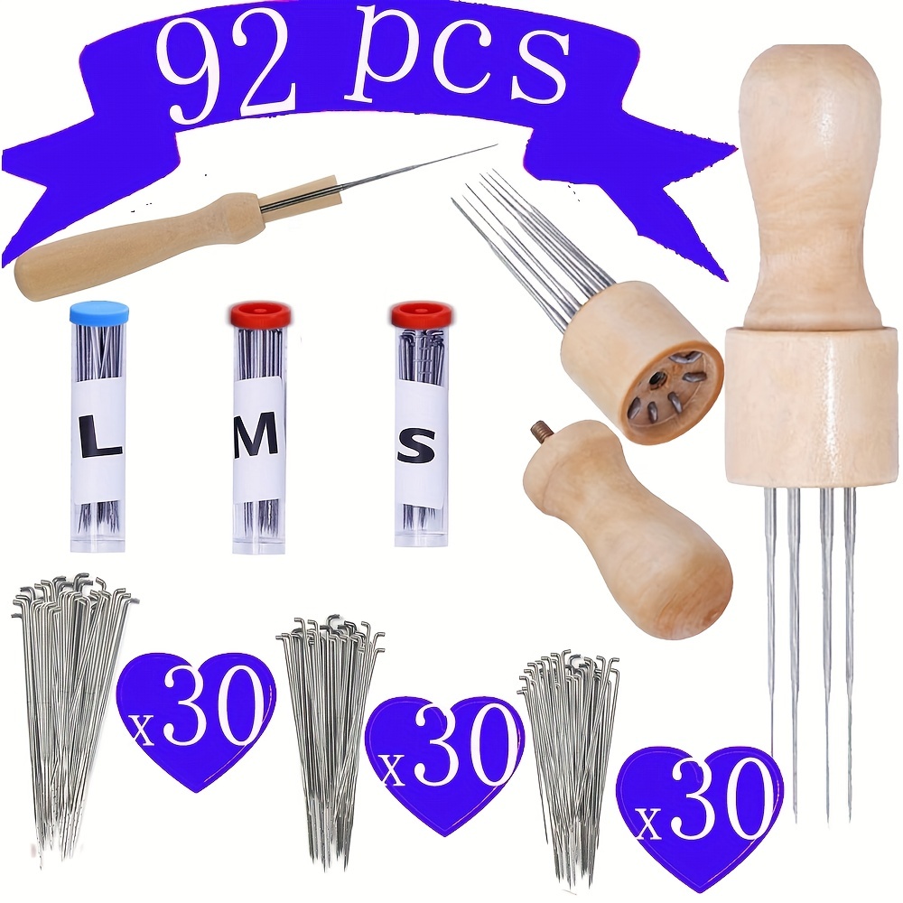 152 PCS Needle Felting Kit, Needle Felting Supplies With 42 Colors Wool  Roving Included Needle Felting Wool Set 