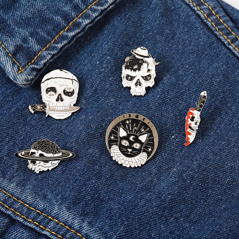 7 Pack Edgy Enamel Pins for Backpacks Enamel Pin Set Backpack Pins