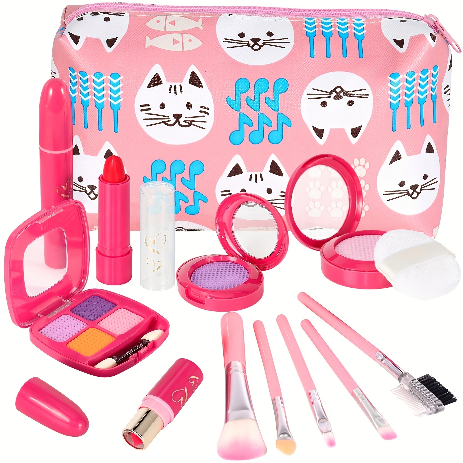 Pretend Makeup Kit For Girls Kids Makeup Set Pretend - Temu