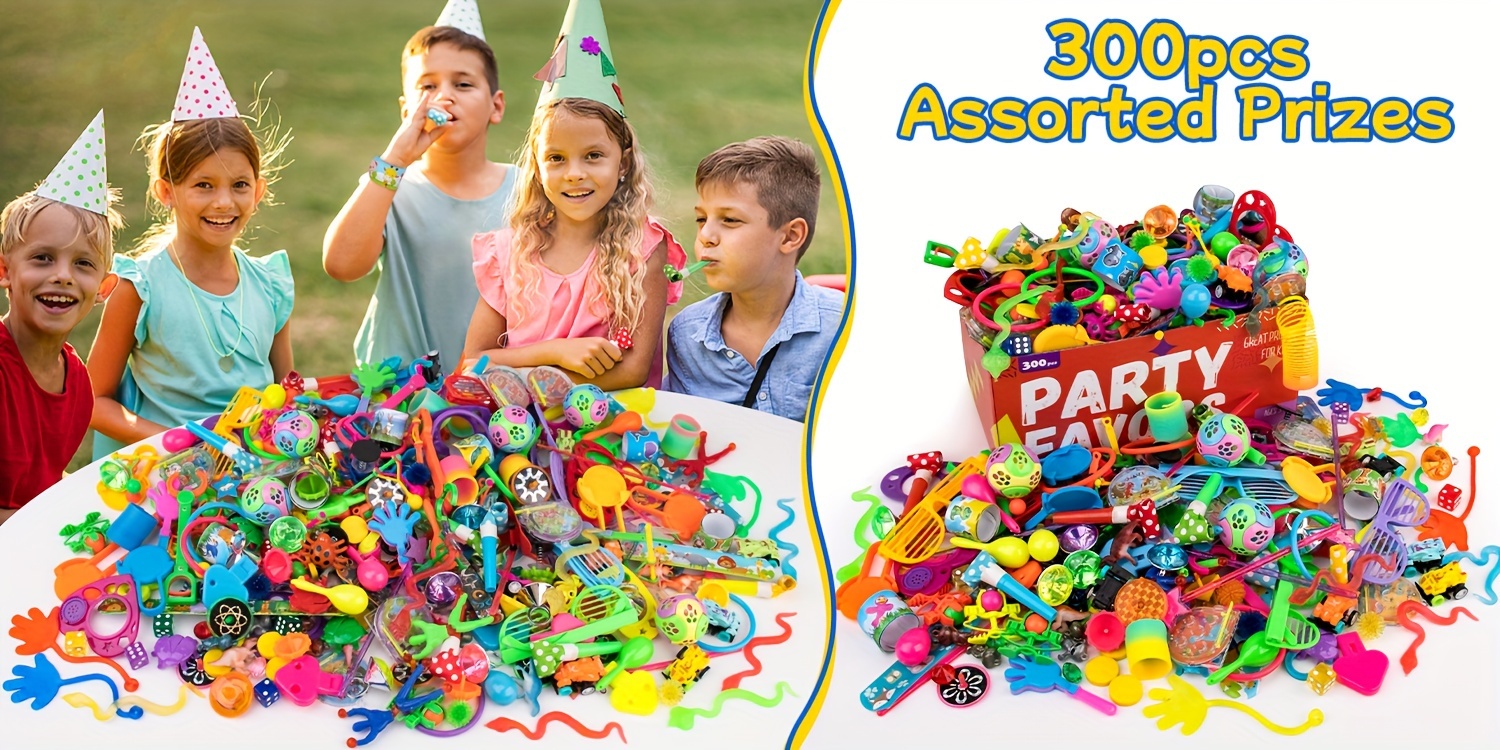 Jouet Pinata Anniversaire Garcon, 300PCS Jouets Assortiment pour