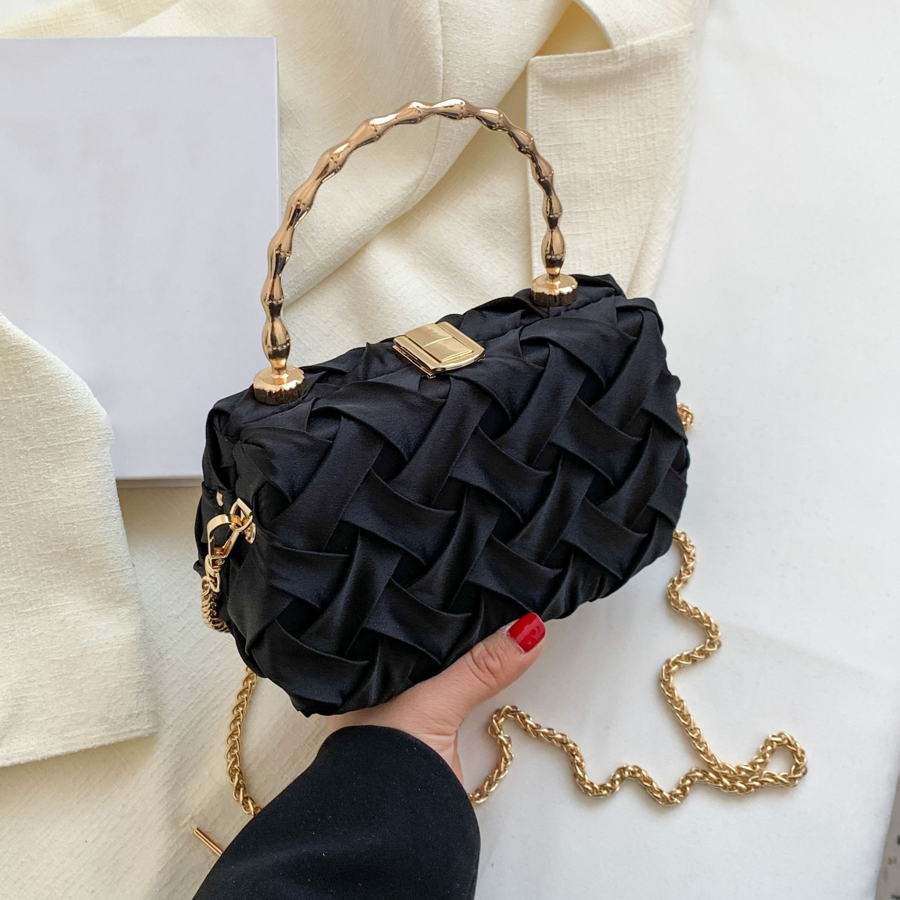 Women's Twist Diamante Handle Mini Bag