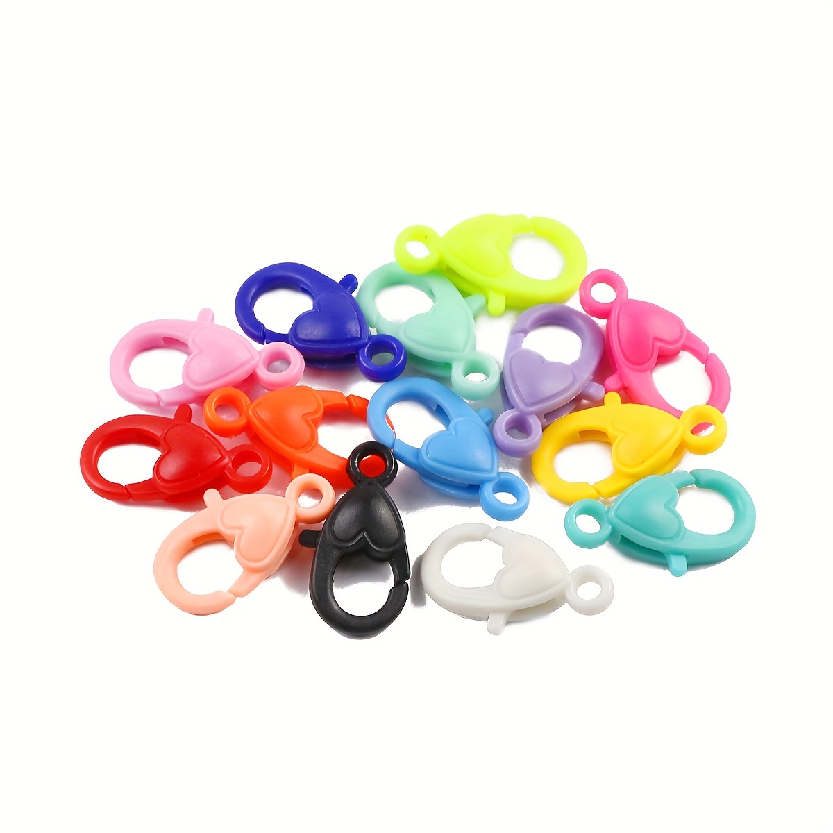 Colorful Plastic Love Lobster Clasp Keychain Spring Clasp - Temu